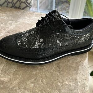 Men's - G/Fore G4 Longwing Onyx Paisley Gallivanter Golf Shoes G4MS23EF05.